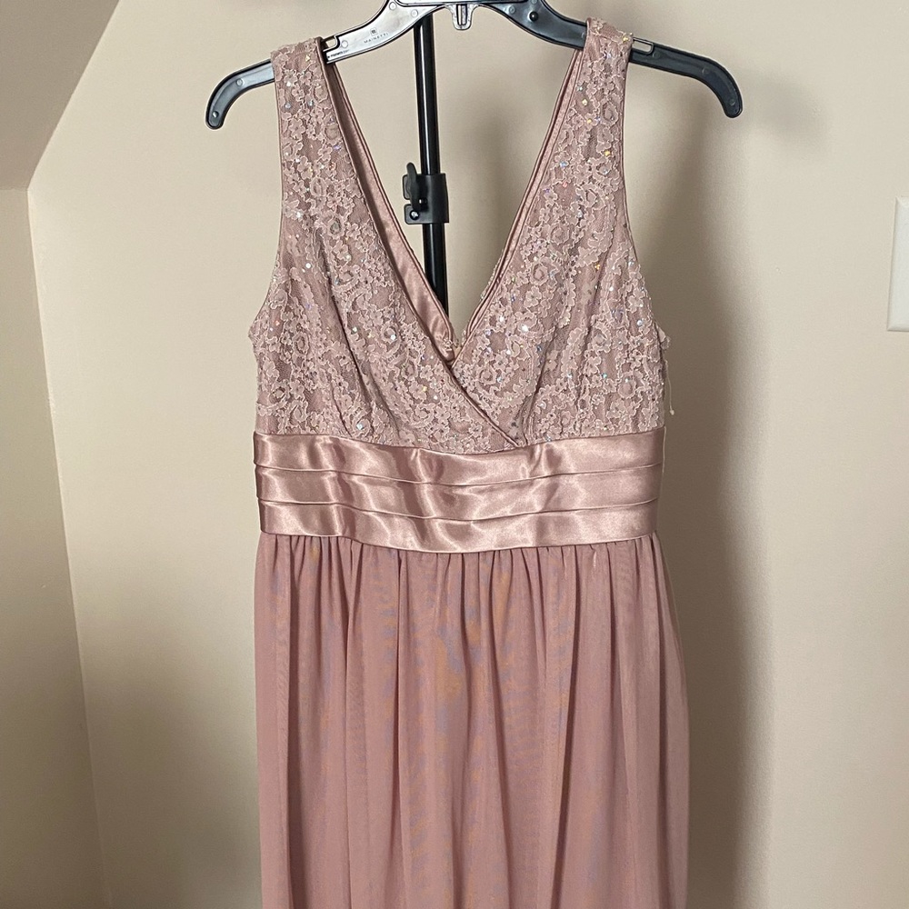 Iridescent Nude Short Formal Dress